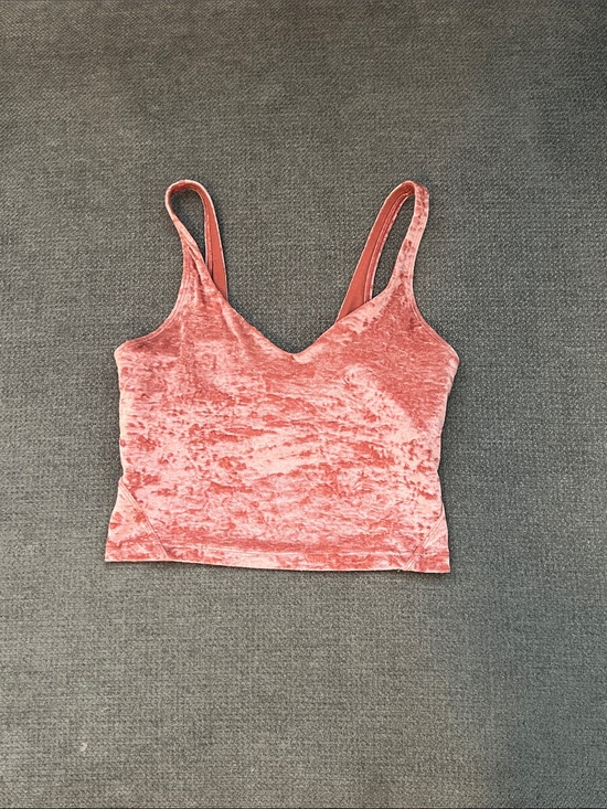 lululemon athletica Tops - lululemon athletica Velvet Crop Tank in Coral Pink